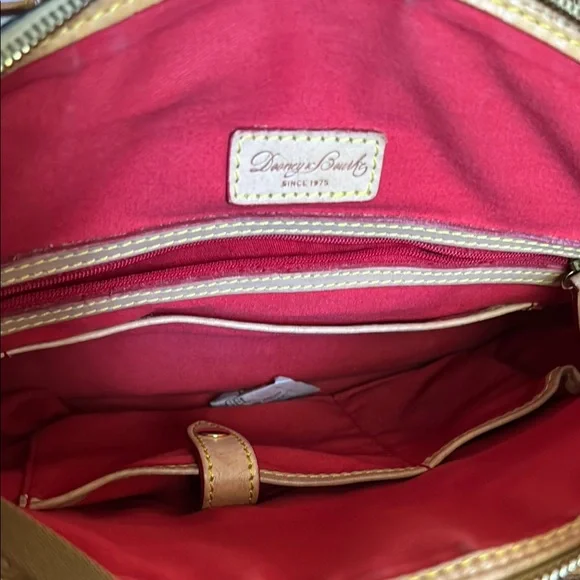 Dooney & Bourke Black and White Chevron Satchel - Picture 8 of 9